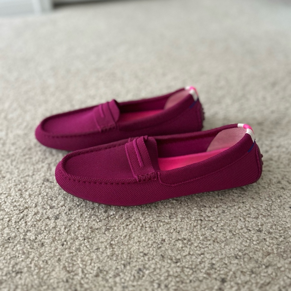 Rothy’s raspberry The Driver loafers